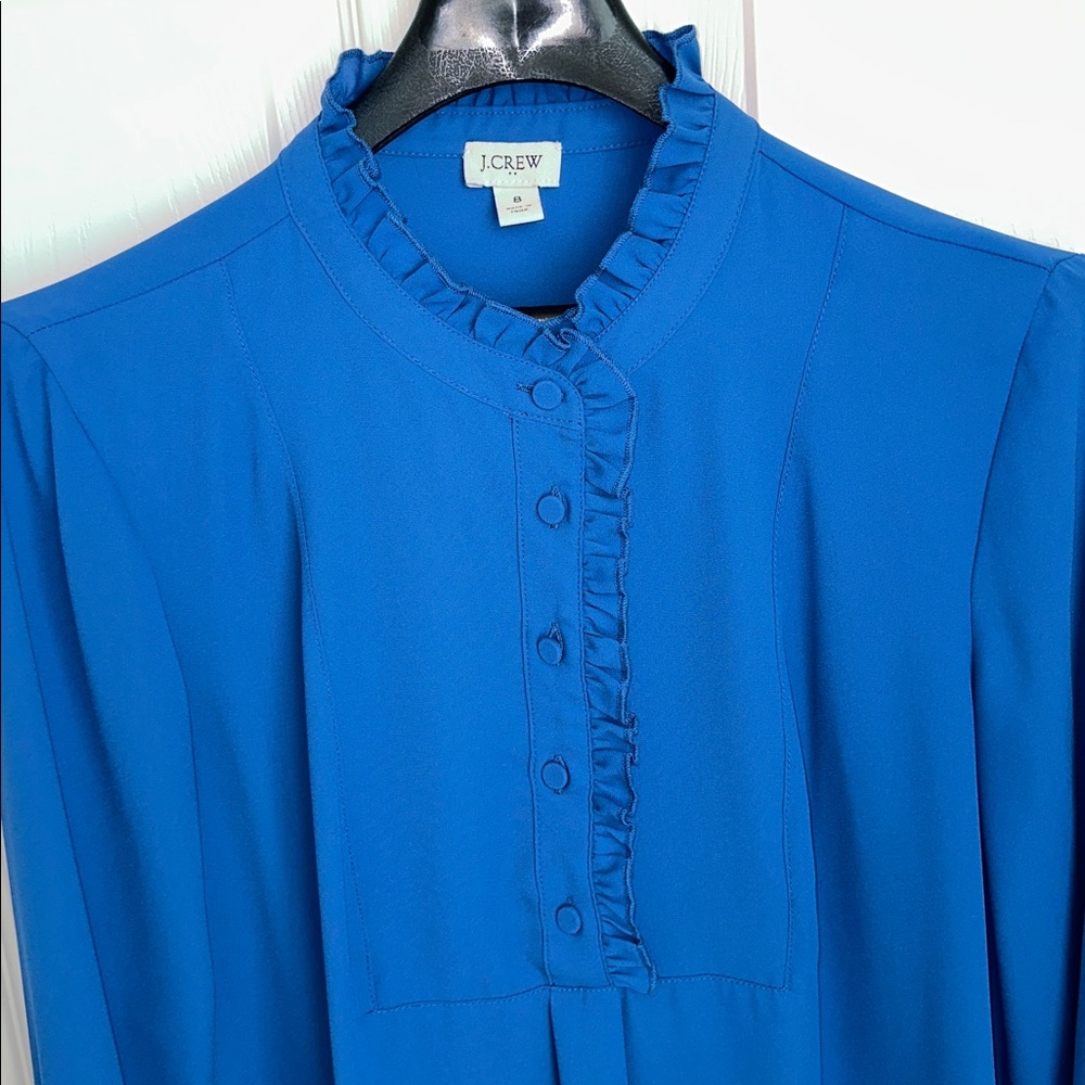 J. Crew Vibrant Blue Button-Up Blouse - Picture 8 of 16